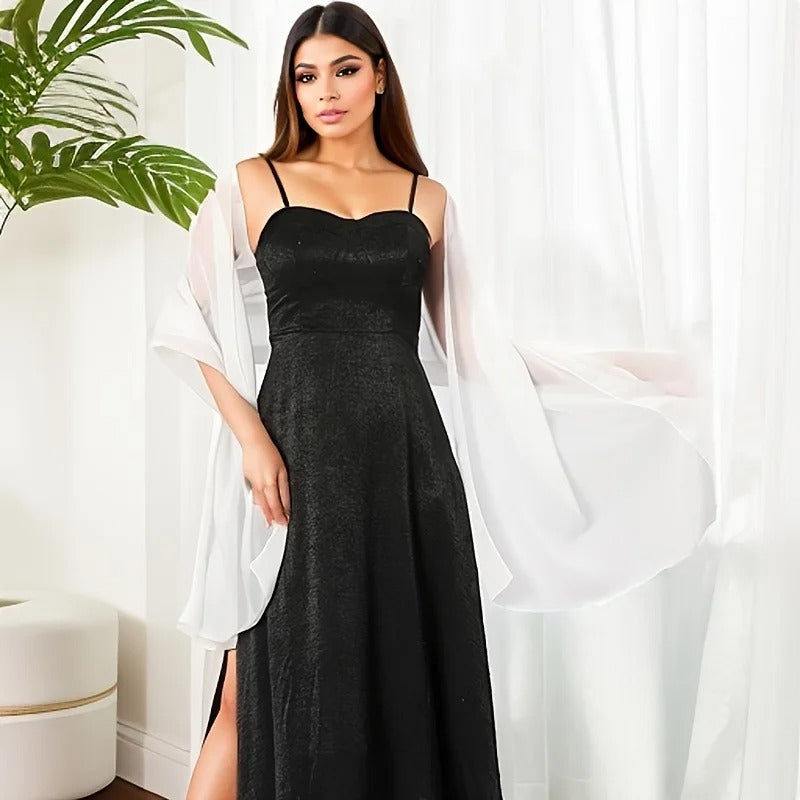 Solid color chiffon dinner shawl bride bridesmaid wedding dress cheongsam party shawl scarf dual-use women